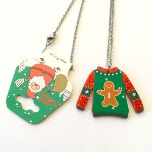 New Ginger Bread Man Christmas Sweater Necklace
